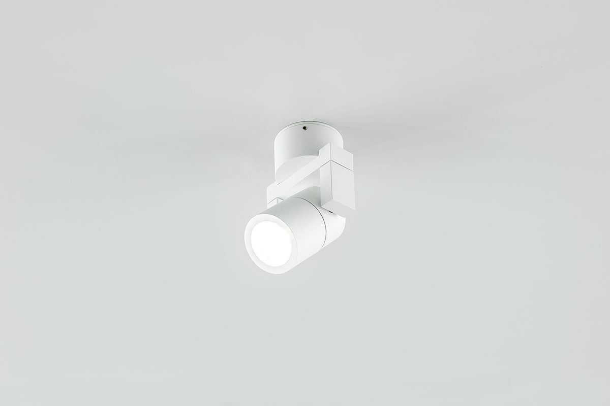 EVN Anbauleuchte weiß schwenkbar drehbar rund 55x152mm 220-240V IP54