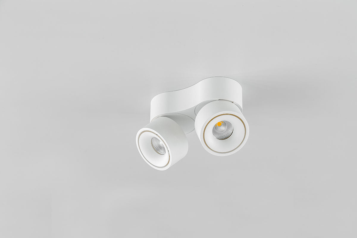 EVN LED Anbauleuchte weiß schwenkbar drehbar rund 100x106mm 26W 3000K 1120lm 21-40° 200-240V IP20