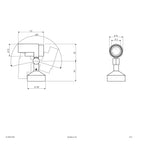 EVN LED Spot anthrazit schwenkbar drehbar rund 75x210mm 15W 3000K 934lm 41-80° 200-240V IP65 mit Anbausockel