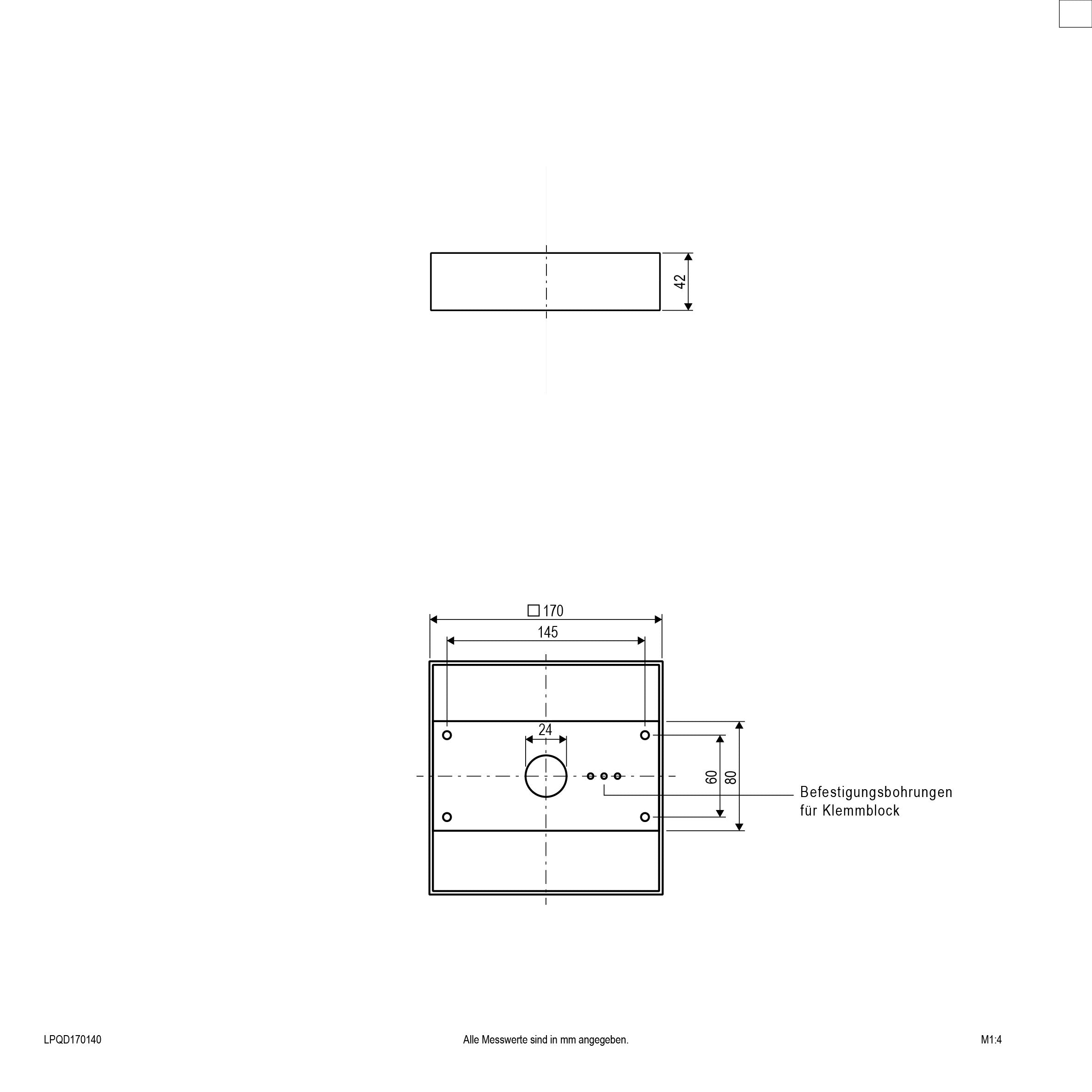 EVN LED Panel weiß viereckig 170x170x42mm 14W 4000K 1200lm >80° 220-240V IP20