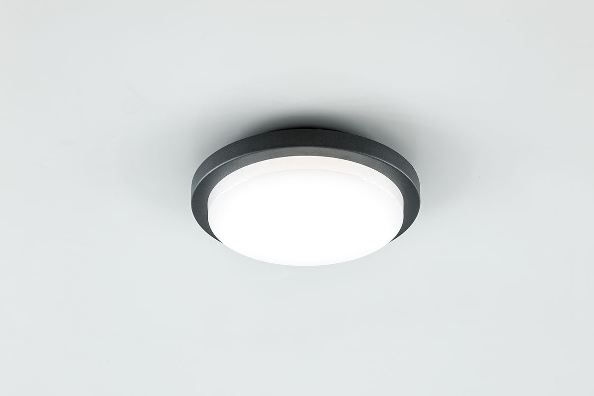 EVN LED Leuchte anthrazit rund 246x65mm 14W 3000K 1362lm >80° 100-240V IP54