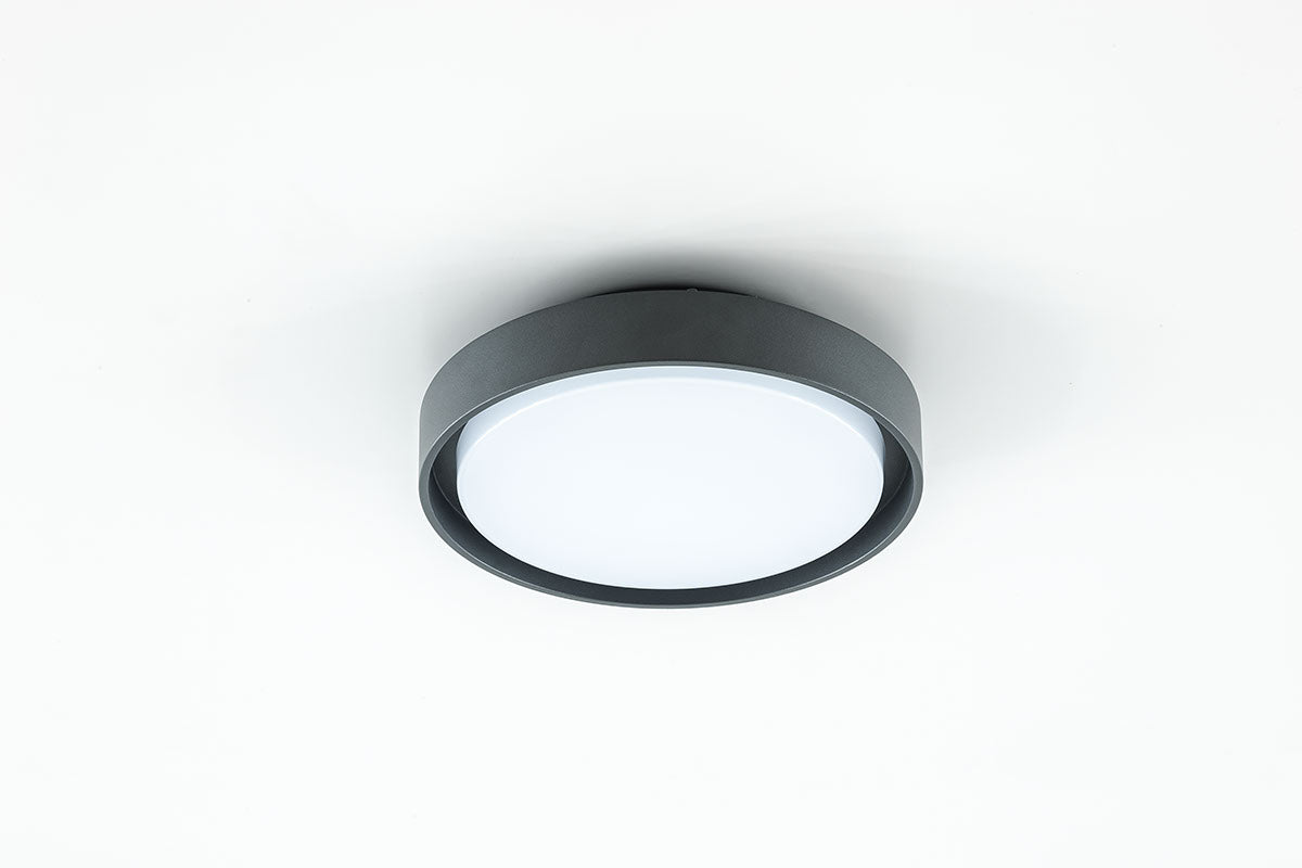 EVN LED Leuchte anthrazit rund 250x65mm 14W 3000K 1205lm >80° 100-240V IP54