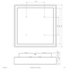 EVN LED Leuchte anthrazit viereckig 238x238x64mm 14W 3000K 1165lm >80° 100-240V IP54