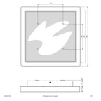 EVN LED Leuchte anthrazit viereckig 235x235x46mm 15W 3000K 820lm >80° 100-240V IP54