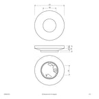 EVN LED Leuchte weiß rund 240x50mm 10W 3000K 567lm 100-240V IP65
