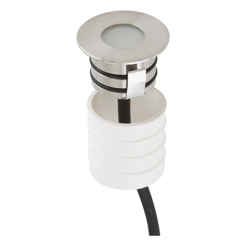 EVN LED Bodeneinbauleuchte Edelstahl Optik rund 45x36mm 3W 3000K >80° 12V IP65