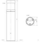 EVN LED Wegeleuchte anthrazit rund 160x900mm 10W 3000K 462lm 110-240V IP65