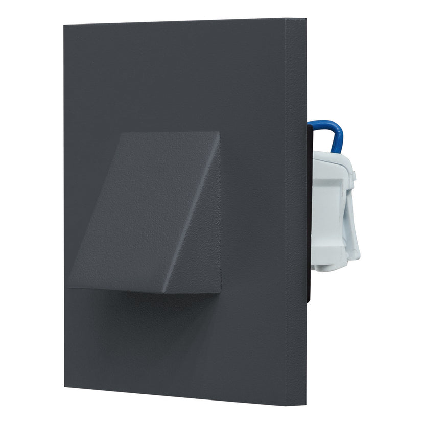 EVN LED Leuchte anthrazit(V4A) viereckig 76x76x55mm 1,8W 3000K 220-240V IP44