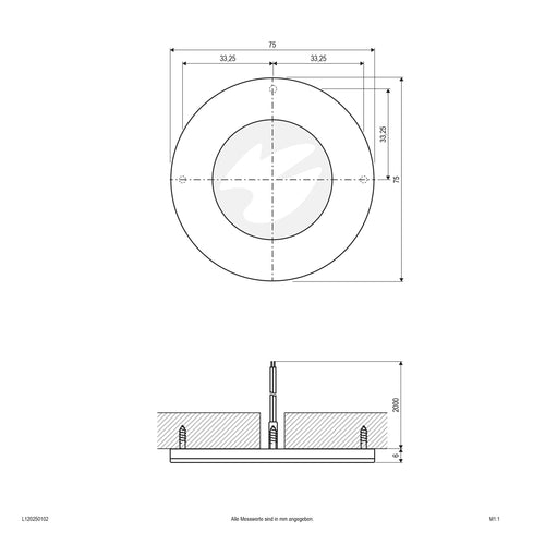 EVN LED Leuchte weiß rund 75x6mm 2,5W 3000K 100lm >80° 12V IP20