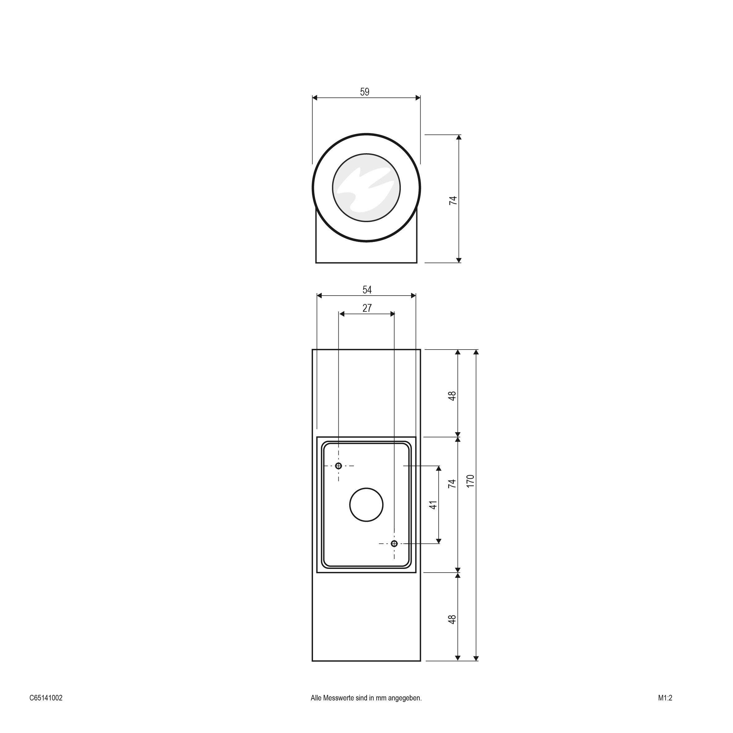 EVN Power-LED Leuchte Edelstahl Optik rund 59x74mm 14W 3000K 700lm 21-40° 220-240V IP65