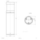 EVN LED Wegeleuchte anthrazit rund 160x630mm 10W 3000K 782lm 110-240V IP65