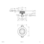 EVN Power-LED Leuchte Chrom schwenkbar rund 83x48,5mm 6W 3000K 620lm 21-40° IP65