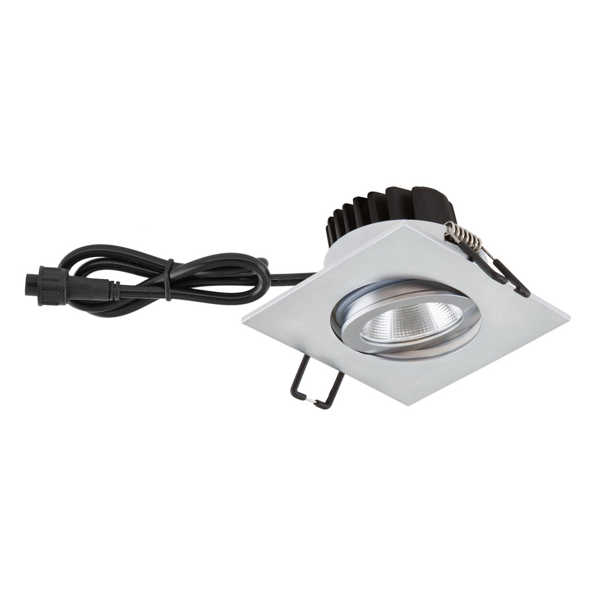 EVN Power-LED Leuchte Chrom matt schwenkbar viereckig 83x83x48,5mm 6W 3000K 620lm 21-40° IP65