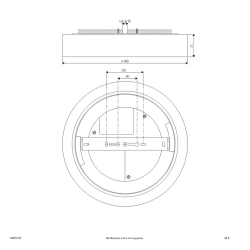 EVN LED Leuchte weiß rund 400x71mm 25W 3000 bis 5700K 2350lm >80° 200-240V IP54