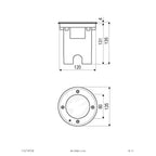 EVN LED Bodeneinbauleuchte Edelstahl Optik justierbar rund 135x115mm 7W 4000K 393lm 21-40° 220-240V IP67