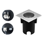 EVN LED Bodeneinbauleuchte Edelstahl Optik justierbar viereckig 135x135x115mm 7W 3000K 373lm 21-40° 220-240V IP67
