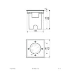EVN LED Bodeneinbauleuchte Edelstahl Optik justierbar viereckig 135x135x115mm 7W 3000K 373lm 21-40° 220-240V IP67