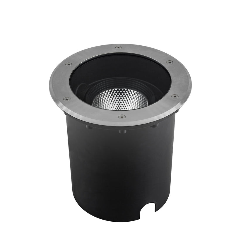 EVN LED Bodeneinbauleuchte Edelstahl Optik justierbar rund 260x227mm 36W 3000K 3186lm 21-40° 110-240V IP67