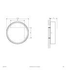 EVN LED Leuchte anthrazit rund 252x59mm 12W 3000 bis 5700K 1200lm >80° 200-240V IP65