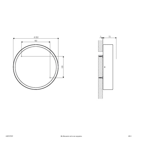 EVN LED Leuchte anthrazit rund 252x59mm 12W 3000 bis 5700K 1200lm >80° 200-240V IP65