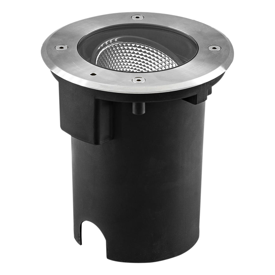 EVN LED Bodeneinbauleuchte Edelstahl Optik justierbar rund 180x152mm 15W 3000K 1012lm 21-40° 110-240V IP67