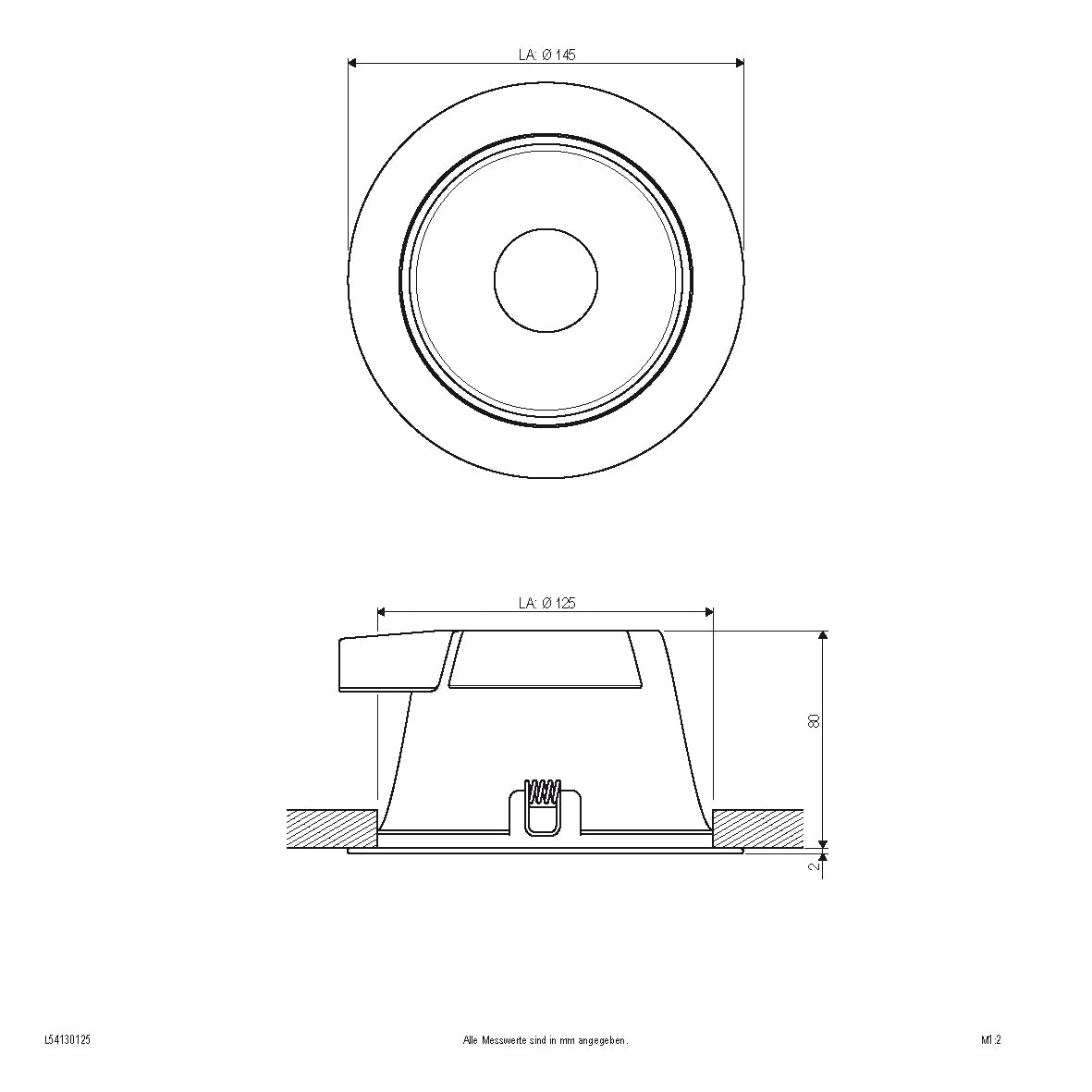 EVN LED Leuchte weiß rund 145x82mm 13W 3000 bis 5700K 1290lm 41-80° 200-240V IP54