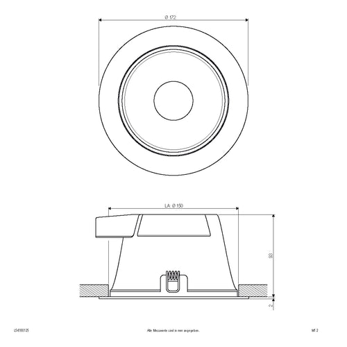 EVN LED Leuchte weiß rund 172x95mm 18W 3000 bis 5700K 1710lm 41-80° 200-240V IP54