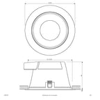 EVN LED Leuchte weiß rund 228x98mm 25W 3000 bis 5700K 2580lm 41-80° 200-240V IP54