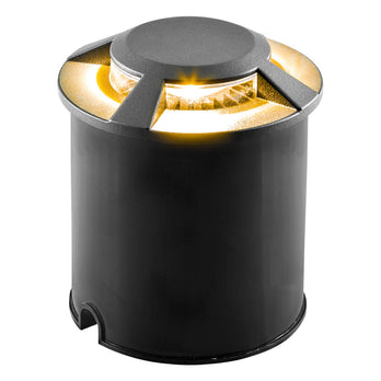 EVN LED 2-fach Bodeneinbauleuchte anthrazit rund 125x128mm 7W 3000K 188lm >80° 220-240V IP67