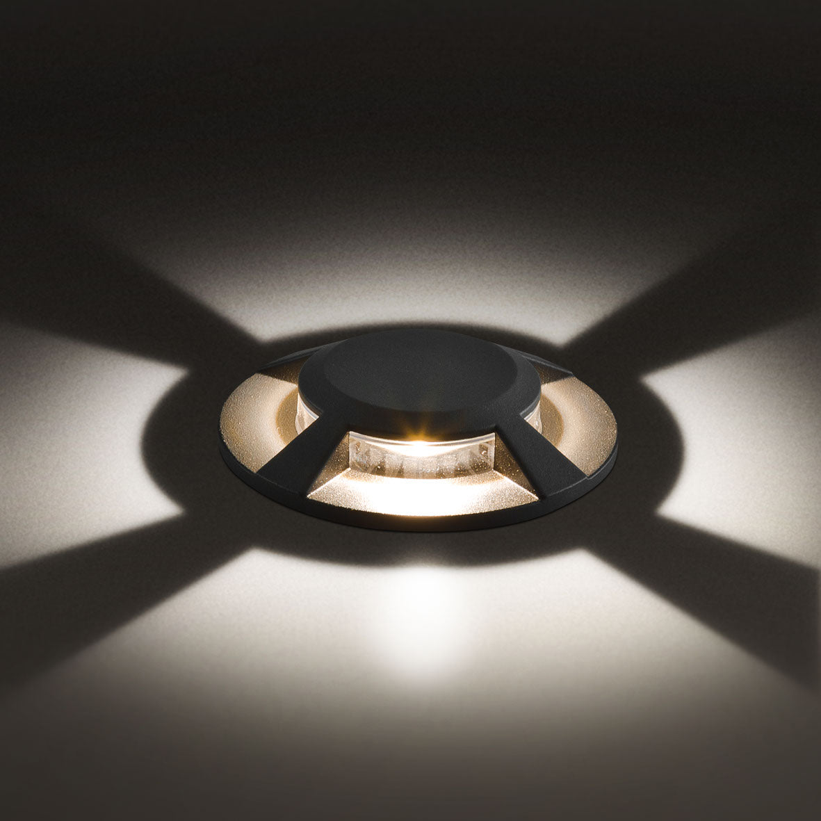 EVN LED 2-fach Bodeneinbauleuchte anthrazit rund 125x128mm 7W 3000K 188lm >80° 220-240V IP67
