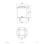 EVN LED 2-fach Bodeneinbauleuchte anthrazit rund 125x128mm 7W 3000K 188lm >80° 220-240V IP67