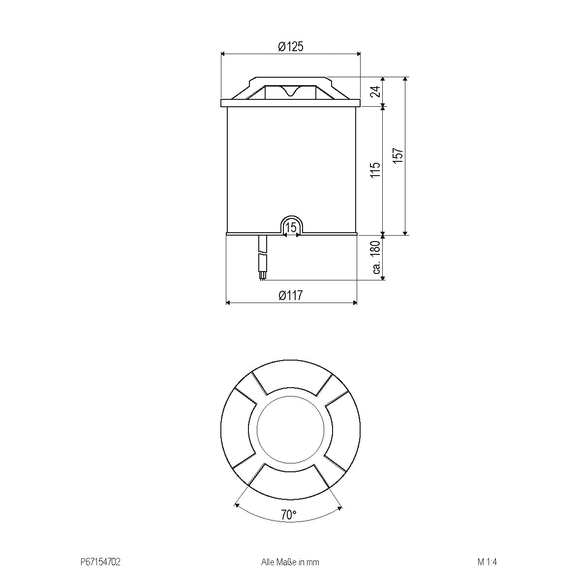 EVN LED 2-fach Bodeneinbauleuchte anthrazit rund 125x128mm 7W 3000K 188lm >80° 220-240V IP67