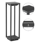 EVN LED Solar Wegeleuchte anthrazit viereckig 140x140x500mm 2,2W 3000K 120lm 41-80° 3,7V IP54