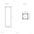 EVN LED Solar Wegeleuchte anthrazit viereckig 140x140x500mm 2,2W 3000K 120lm 41-80° 3,7V IP54