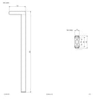 EVN LED Wegeleuchte anthrazit rechteckig 100x135x650mm 7W 3000K 443lm >80° 100-240V IP54