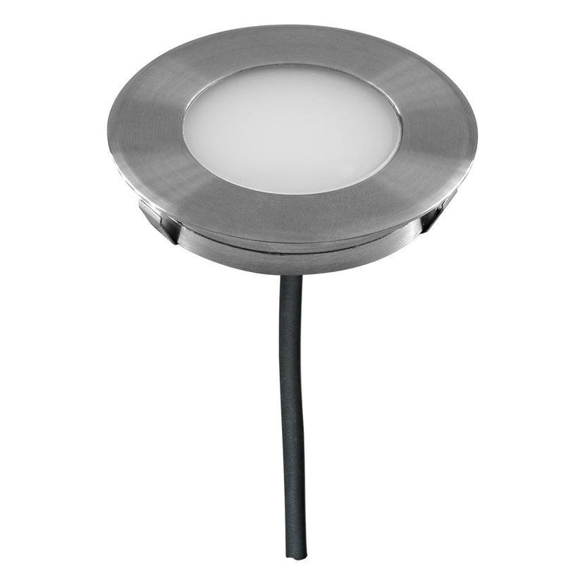 EVN LED Bodeneinbauleuchte Edelstahl Optik rund 60x15mm 1W 4000K 58lm >80° 12V IP67