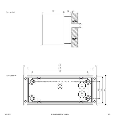 EVN LED Leuchte weiß verstellbar rechteckig 100x242x98mm 18W 3000K 287.5lm 200-240V IP54