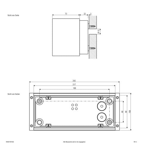 EVN LED Leuchte anthrazit verstellbar rechteckig 100x242x98mm 18W 3000K 287.5lm 200-240V IP54