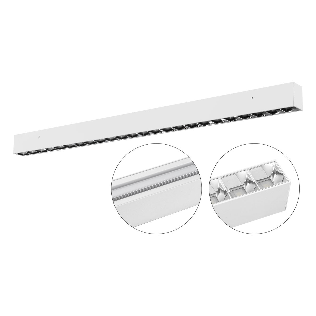 EVN LED Anbauleuchte weiß rechteckig 1204x56x75mm 50W 4000K 5150lm 41-80° 220-240V IP20