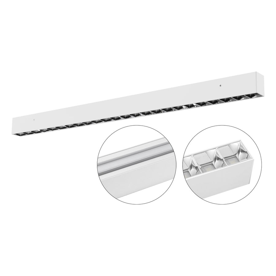 EVN LED Anbauleuchte weiß rechteckig 1204x56x75mm 50W 4000K 5150lm 41-80° 220-240V IP20