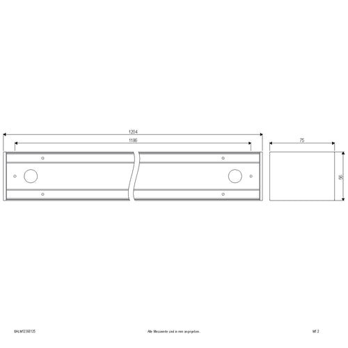 EVN LED Leuchte weiß rechteckig 1204x56x75mm 36W 3000 bis 5700K 4000lm >80° 220-240V IP20