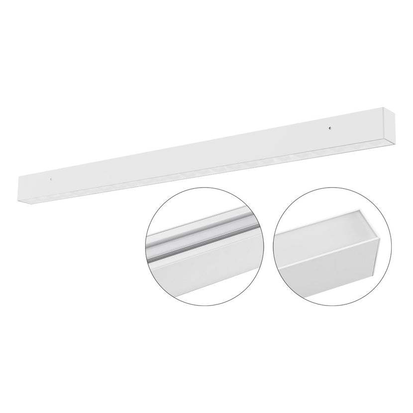 EVN LED Anbauleuchte weiß rechteckig 1204x56x75mm 50W 3000 bis 5700K 5250lm >80° 220-240V IP20