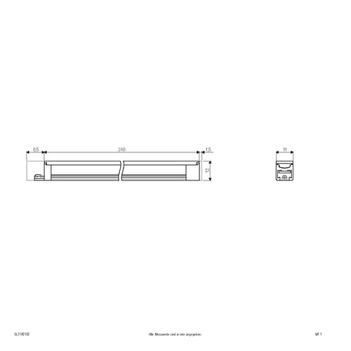 EVN LED Bordo Leuchte Aluminium L-Stück 310x11x12mm 3W 3000K 288lm >80° 24V IP20