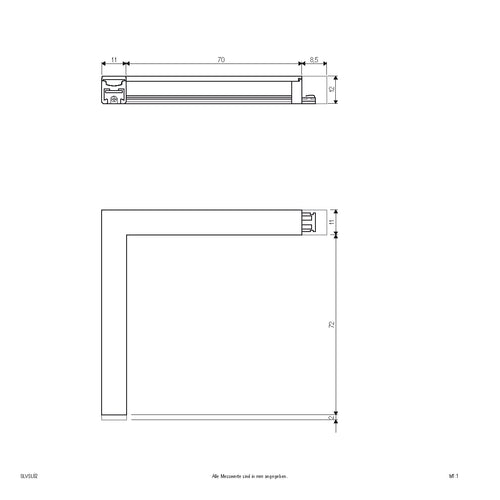 EVN LED Bordo Leuchte Aluminium Ecke links 91x85x12mm 2W 3000K 146lm >80° 24V IP20