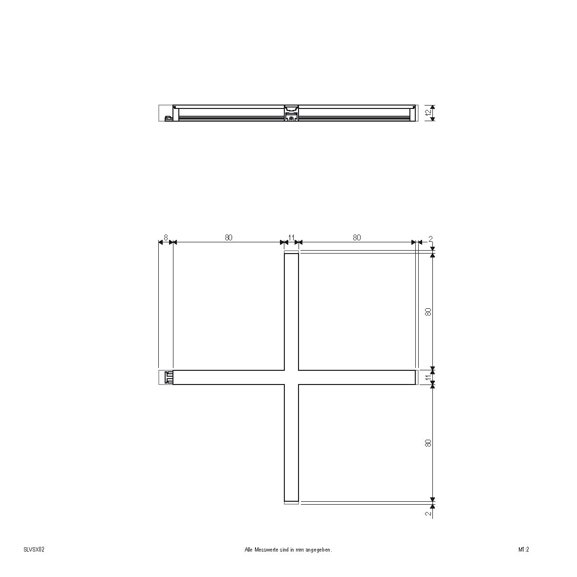 EVN LED Bordo Leuchte Aluminium X-Stück 181x176x12mm 4W 3000K 293lm >80° 24V IP20