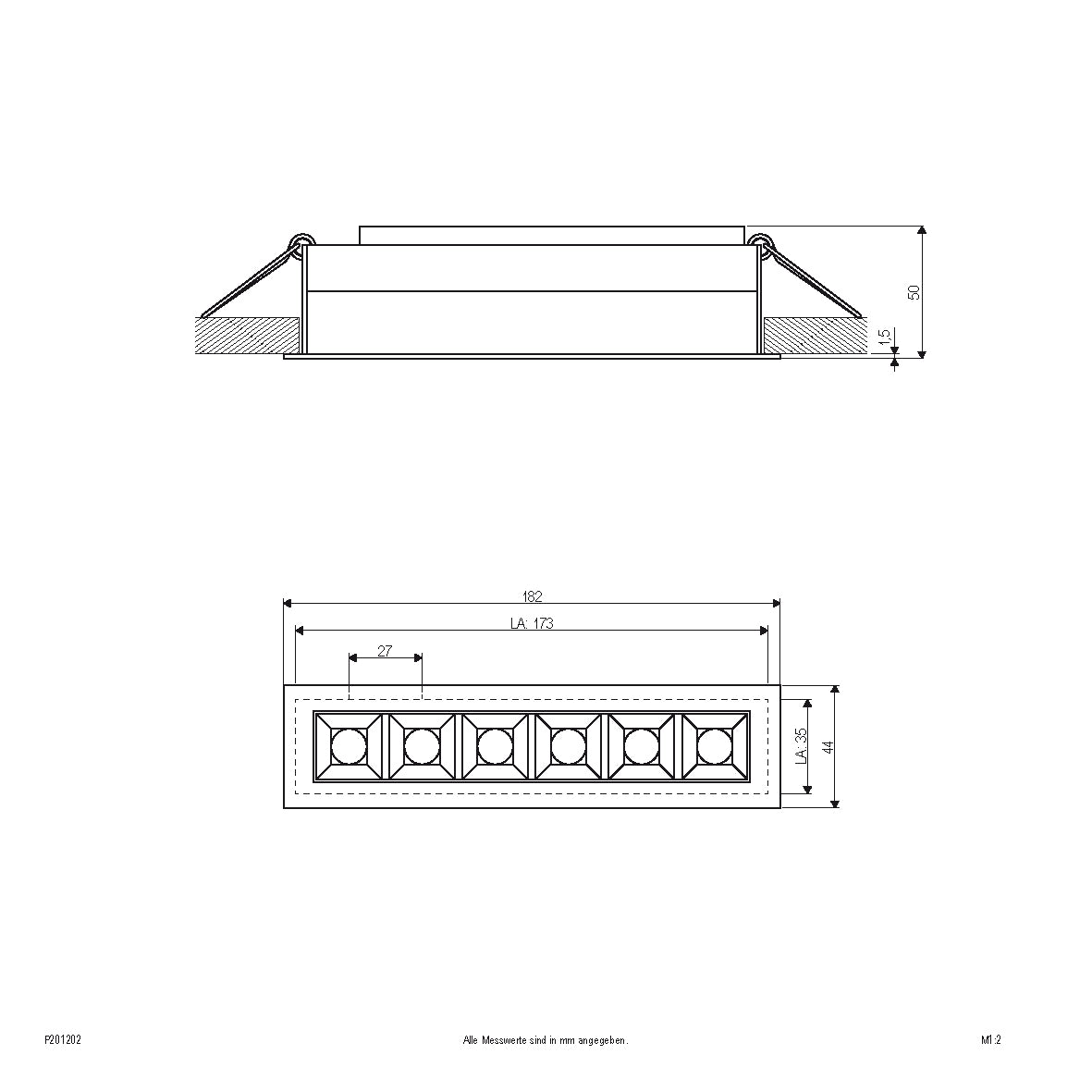EVN LED Leuchte weiß rechteckig 182x44x50mm 10W 3000K 1000lm 41-80° 200-240V IP20