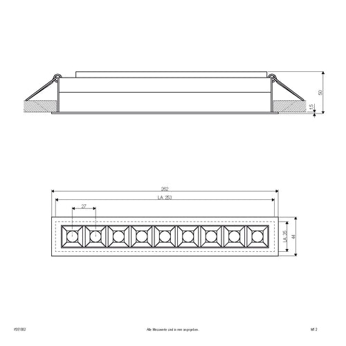 EVN LED Leuchte weiß rechteckig 262x44x50mm 15W 3000K 1500lm 41-80° 200-240V IP20