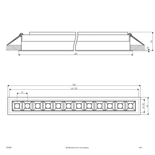EVN LED Leuchte weiß rechteckig 342x44x50mm 20W 3000K 2000lm 41-80° 200-240V IP20