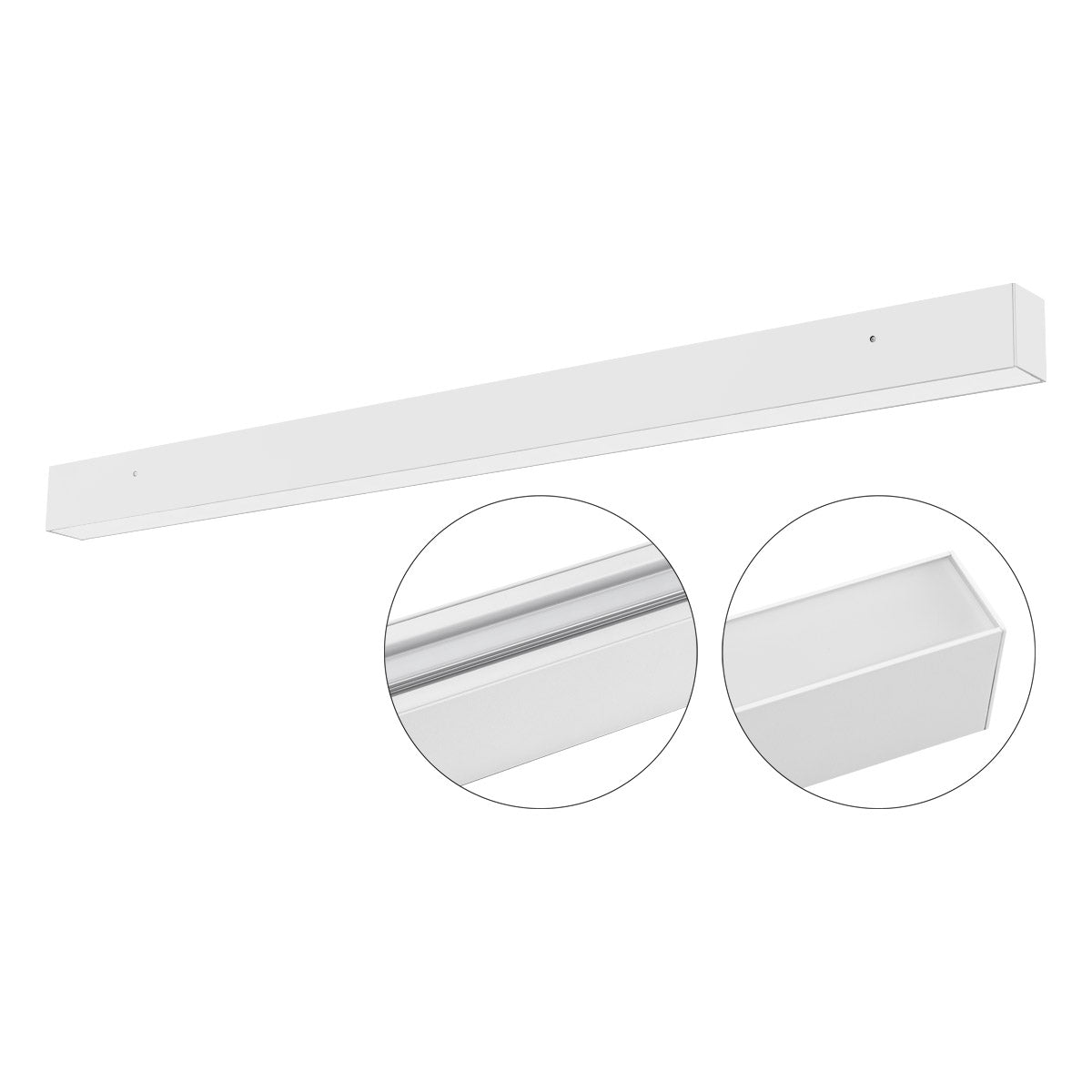 EVN LED Anbauleuchte inkl.Netzgerät(DALI) weiß rechteckig 1204x56x75mm 50W 3000 bis 5700K 5250lm >80° 220-240V IP20