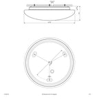 EVN LED Leuchte weiß rund 410x115mm 32W 3000 bis 6000K 3000lm >80° 220-240V IP44